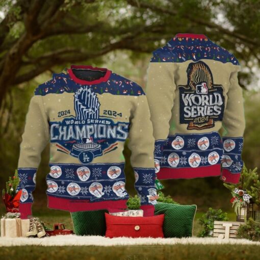 World Series Champions Ugly Sweater Shirt, 2024 LA Dodgers World Series Champions Ugly Sweater