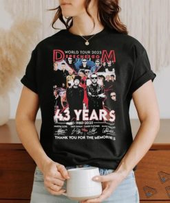 World Tour 2023 Depeche Edom 43 Years 19802 203 Signatures shirt 1 World Tour 2023 Depeche Edom 43 Years 19802 203 Signatures shirt
