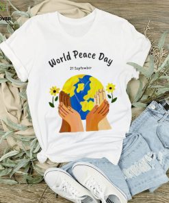 World peace day 21 September earth and flowers shirt 1 World peace day 21 September earth and flowers shirt