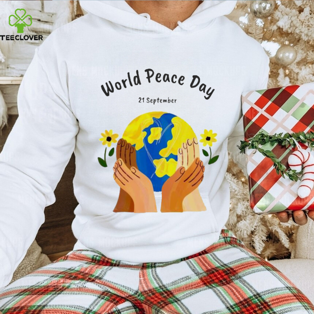 World peace day 21 September earth and flowers shirt World peace day 21 September earth and flowers shirt