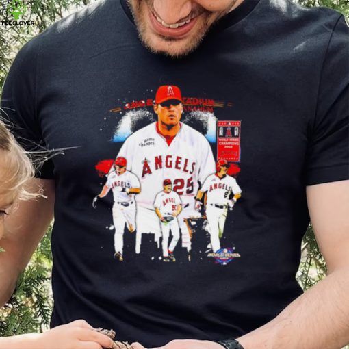 World series Champions 2002 Los Angeles Angels baseball famous players shirt