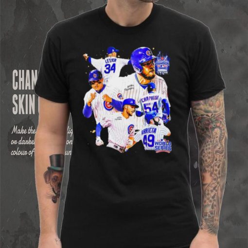 World series Champions 2016 Chicago Cubs baseball famous players shirt