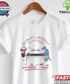 Worlds Largest Outdoor Cocktail Party Georgia Bulldogs 34 20 Florida Gators Shirt
