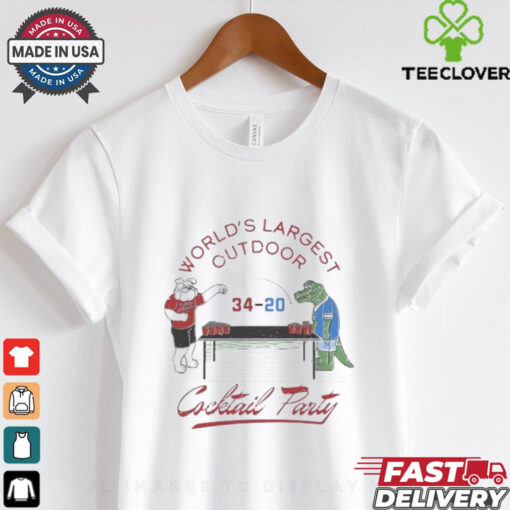 Worlds Largest Outdoor Cocktail Party Georgia Bulldogs 34 20 Florida Gators Shirt
