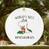 Worlds best apasaurus ornament