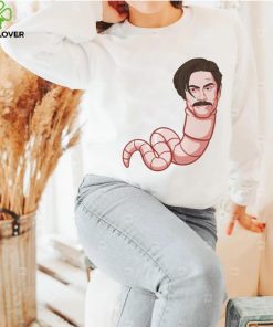 Worm with a Mustache James Tom Ariana art shirt