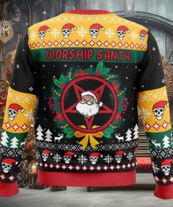 Worship Santa Ugly Christmas Sweater 1
