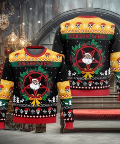 Worship Santa Ugly Christmas Sweater