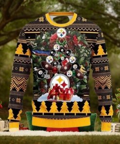 Wreath Red Sox Pittsburgh Steelers Ugly Sweater Christmas Birthday Gifts