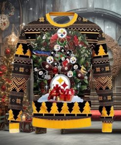 Wreath Red Sox Pittsburgh Steelers Ugly Sweater Christmas Birthday Gifts