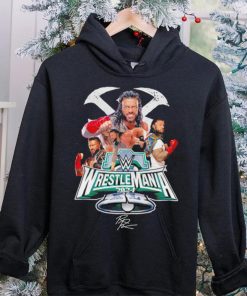 WrestleMania 2024 Roman Reigns professional wrestler signature hoodie, sweater, longsleeve, shirt v-neck, t-shirt