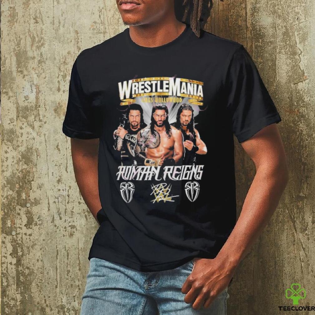 WrestleMania Goes Hollywood Roman Reigns Signature T Shirt