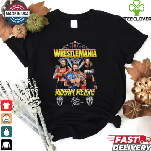 Wrestlemania Roman Reigns WWE signature shirt