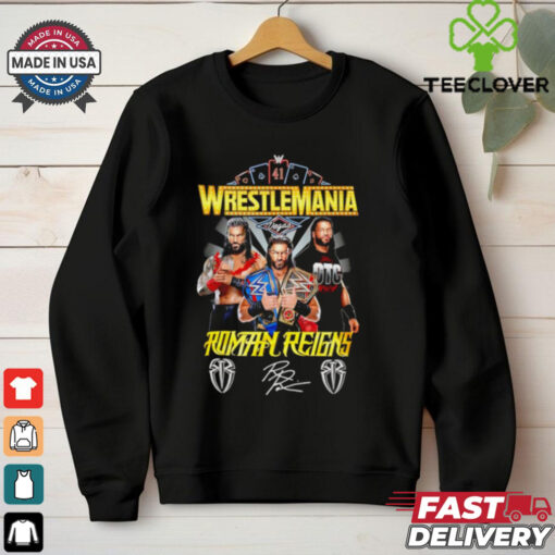 Wrestlemania Roman Reigns WWE signature shirt