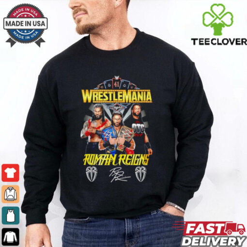 Wrestlemania Roman Reigns WWE signature shirt