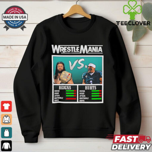 Wrestlemania Roman Reigns vs Jalen Hurts shirt