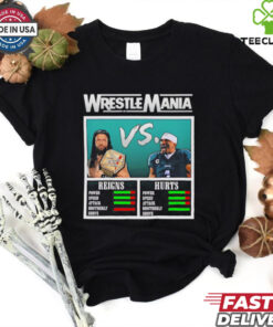 Wrestlemania Roman Reigns vs Jalen Hurts shirt
