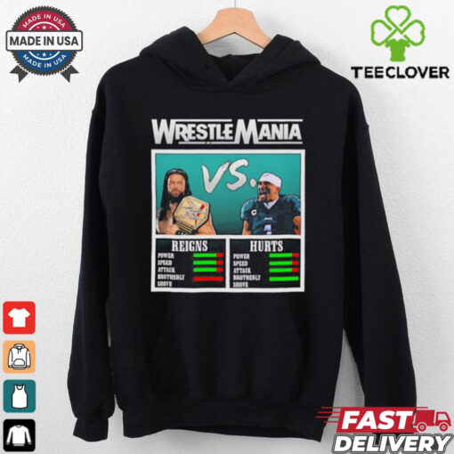 Wrestlemania Roman Reigns vs Jalen Hurts shirt