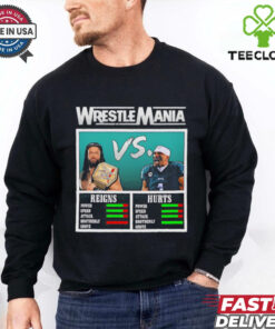 Wrestlemania Roman Reigns vs Jalen Hurts shirt