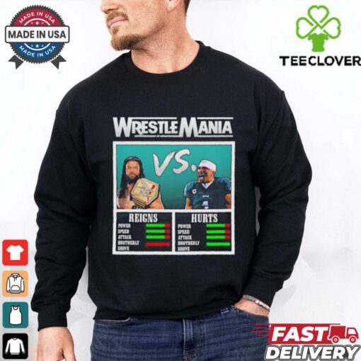 Wrestlemania Roman Reigns vs Jalen Hurts shirt