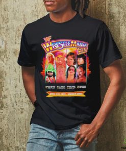 Wrestlemania VIII Randy Savage vs Ric Flair Hulk Hogan vs Sid Justice shirt