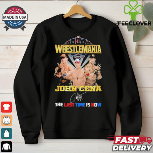 Wrestlemania WWE John Cena Signature The Last Time Is Now T Shirt