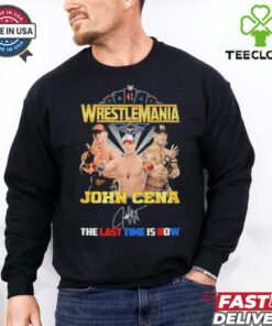Wrestlemania WWE John Cena Signature The Last Time Is Now T Shirt