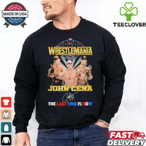 Wrestlemania WWE John Cena Signature The Last Time Is Now T Shirt