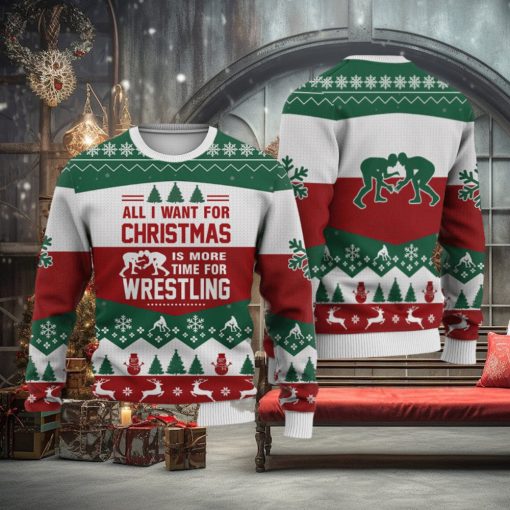 Wrestling All I Want For Christmas Family Gift Ugly Christmas Sweater