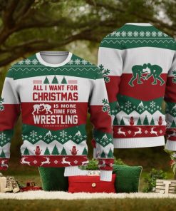 Wrestling All I Want For Christmas Family Gift Ugly Christmas Sweater