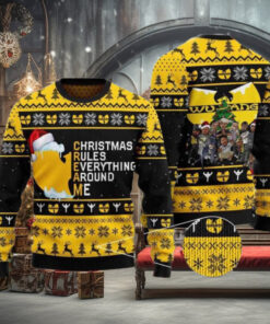 Wu Tang Clan Christmas Rules Everything Around Me Chirstmas Gifts 2024 Xmas For Family And Friends Ugly Sweater