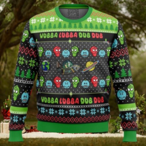 Wubba Lubba Rick and Morty Ugly Christmas Sweater