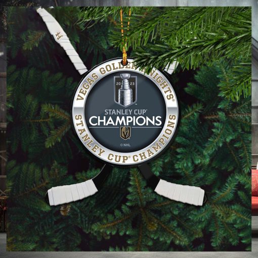 NHL Vegas Golden Knights 2023 Stanley Cup Champions Hockey Custom Name Christmas Decorations Ornament