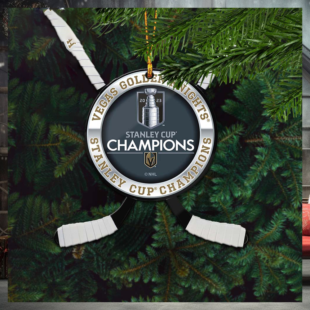NHL Vegas Golden Knights 2023 Stanley Cup Champions Hockey Custom Name Christmas Decorations Ornament NHL Vegas Golden Knights 2023 Stanley Cup Champions Hockey Custom Name Christmas Decorations Ornament