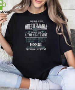 Wwe Shop 2024 WrestleMania 40 Ripple Junction Philadelphia Event Flyer T Shirt