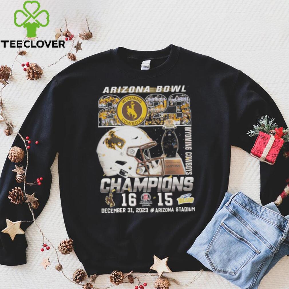 Wyoming Cowboys Arizona Bowl 2023 Champions December 31 2023 Arizona Stadium Shirt