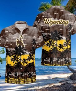 Wyoming Cowboys Palms Tree Hawaiian Shirt