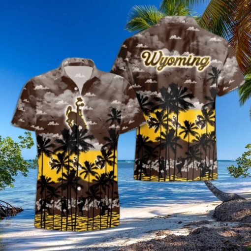 Wyoming Cowboys Palms Tree Hawaiian Shirt