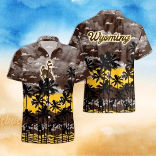 Wyoming Cowboys Palms Tree Hawaiian Shirt