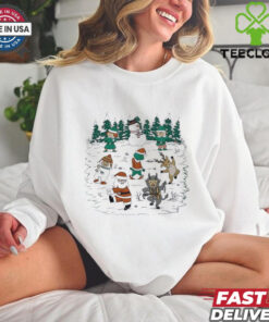 X Mas Characters Dance Merry Christmas shirt