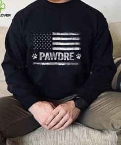 Mens Pawdre Best Dog Dad Ever US Flag Dog Paw Tee Dog Lover T Shirt