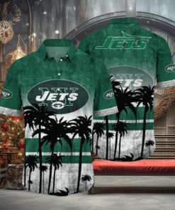 New York Jets Logo Coconut Tropical Hawaiian Shirt Beach Gift For Fans