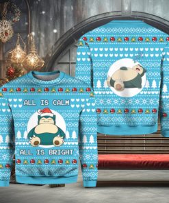 All is calm all bright snorlax Christmas sweater