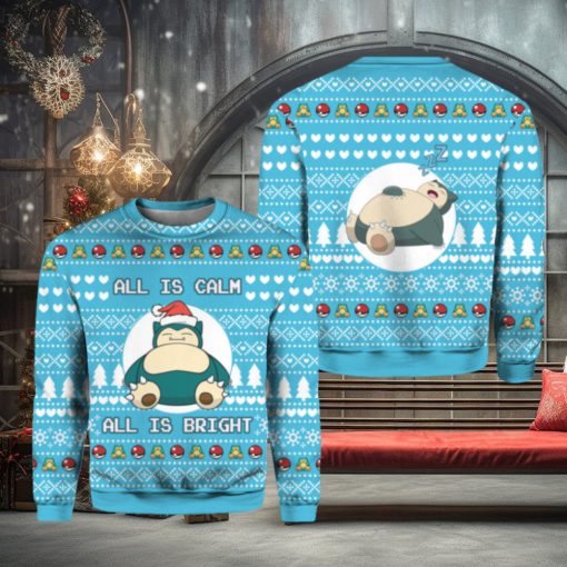 All is calm all bright snorlax Christmas sweater