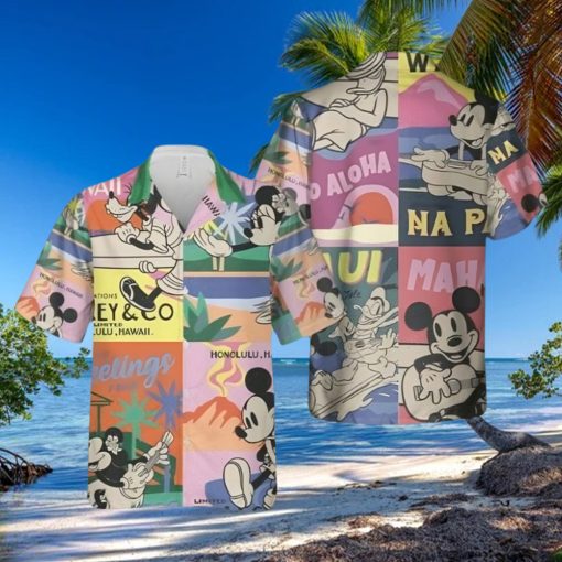 Mickey And Friends Retro Summer Full Printing Hawaiian Shirt