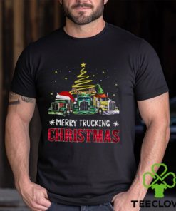 Merry Trucking Christmas Three Truck Wearing Hat Classic T Shirt