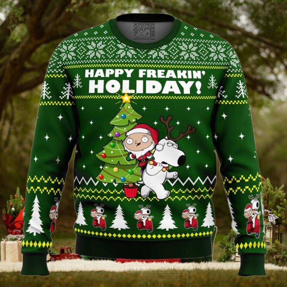 Happy Freakin Holidays Family Guy Ugly Christmas Sweater Happy Freakin Holidays Family Guy Ugly Christmas Sweater