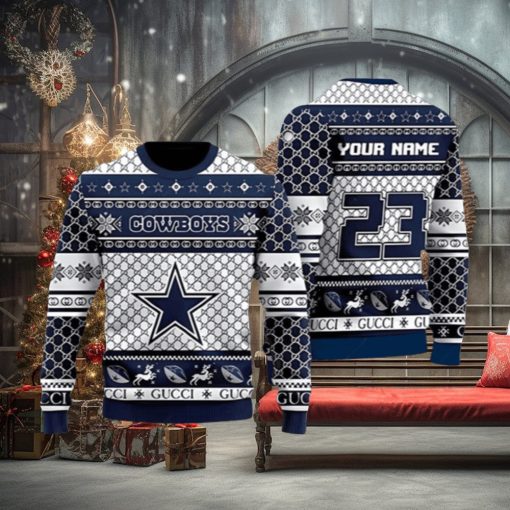 Dallas Cowboys American Football Ugly Christmas Sweater 3D Printed Men And Women Holiday Gift