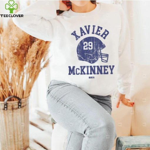 Xavier McKinney New York G Helmet Font Shirt