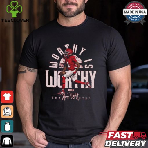 Xavier Worthy Kansas City Chiefs NFL 2024 Is Worthy Signature Painting t shirt